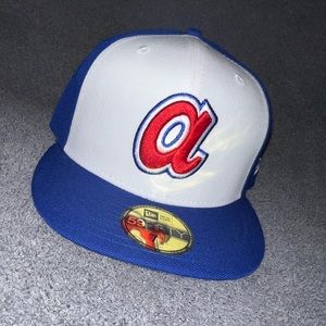 Men's Atlanta Braves New Era White/Royal Optic 59FIFTY Fitted Ha